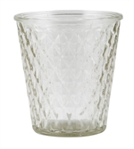 Vase med tern klart glas fra Ib Laursen - Tinashjem
